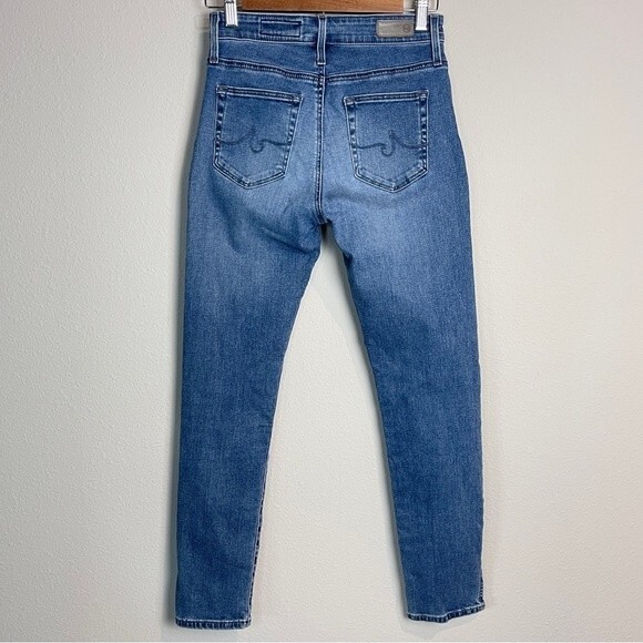 AG Adriano Goldschmied Anthropologie High Rise Stevie Skinny Ankle Jeans 25 - Picture 7 of 10